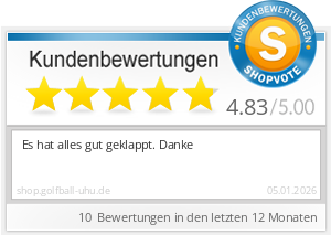 Shopbewertung - shop.golfball-uhu.de