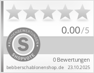 Shopbewertung - bebberschablonenshop.de