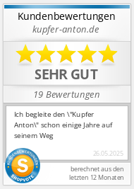 Shopbewertung - kupfer-anton.de