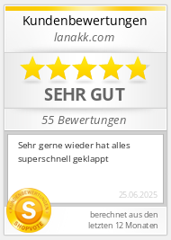 Shopbewertung - lanakk.com