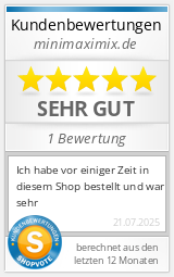 Shopbewertung - minimaximix.de