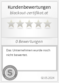 Shopbewertung - blackout-zertifikat.at